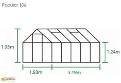 Halls Serre De Jardin En Aluminium Et Verre Horticole Popular 106 (6,2 M²) -Garantia Boutique serre jardin aluminium verre horticole popular 106 62m