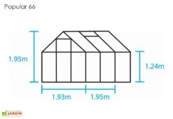 Halls Serre De Jardin En Aluminium Et Verre Popular 66 (3,8 M²) -Garantia Boutique serre jardin aluminium verre popular 66 38m 4