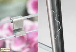 Serre De Jardin En Alu Et Verre Trempé Lams 12,9 M² - Aloé Vert -Garantia Boutique serre jardin aluminium verre trempe aloe 13m2 vert 4