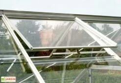 Serre De Jardin En Alu Et Verre Trempé Lams 12,9 M² - Laurus Alu Naturel -Garantia Boutique serre jardin aluminium verre trempe laurus lams 13m2 brut