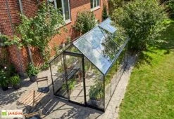 Halls Serre De Jardin En Aluminium Et Verre Trempé Qube 610 Noir 6,4 M² -Garantia Boutique serre jardin aluminium verre trempe qube 610 noir 64m 2