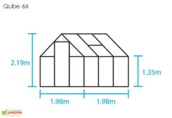 Halls Serre De Jardin En Aluminium Et Verre Trempé Qube 66 Noir 3,9 M² -Garantia Boutique serre jardin aluminium verre trempe qube 66 noir 39m 3