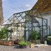 Halls Serre De Jardin En Aluminium Et Verre Trempé Qube 88 (6,6 M²) -Garantia Boutique serre jardin aluminium verre trempe qube 88 66m 2