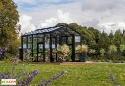 Serre De Jardin En Bois Et Verre Trempé – Myosotis -Garantia Boutique serre jardin bois verre trempe stali 12m2