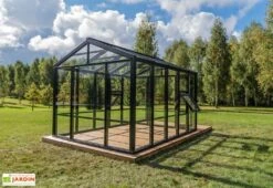 Serre De Jardin En Bois Et Verre Trempé – Myosotis -Garantia Boutique serre jardin bois verre trempe stali 14m2
