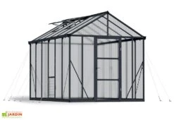 Serre De Jardin En Aluminium Et Polycarbonate Glory 8,9 M² - Grise -Garantia Boutique serre jardin glory 9m2 palram canopia