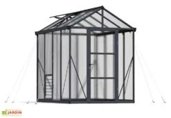 Serre De Jardin En Aluminium Et Polycarbonate Glory 4,7 M² - Grise 10 Serre De Jardin En Aluminium Et Polycarbonate Glory 4,7 M² - Grise -Garantia Boutique serre jardin glory palram canopia 5m2