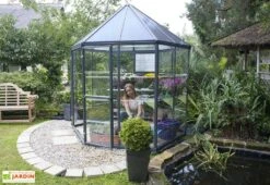 Serre De Jardin Hexagonale Aluminium/Polycarbonate Oasis 3,8 M² -Garantia Boutique serre jardin hexagonale aluminium polycarbonate oasis 6 1 m 6