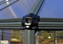 Serre De Jardin Hexagonale Aluminium/polycarbonate Oasis 8 M² - Grise -Garantia Boutique serre jardin hexagonale aluminium polycarbonate oasis 8 m 3