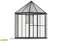 Serre De Jardin Hexagonale Aluminium/Polycarbonate Oasis 3,8 M² -Garantia Boutique serre jardin hexagonale oasis palram canopia 1 1