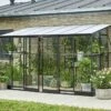 Halls Serre De Jardin Adossée En Verre Trempé Qube Lean-to 612 – 7,1 M² -Garantia Boutique serre jardin murale verre halls qube