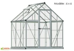 Serre De Jardin Polycarbonate Harmony Palram - Canopia Argent -Garantia Boutique serre jardin palram canopia harmony silver 6x6 1