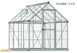 Serre De Jardin Polycarbonate Harmony Palram - Canopia Argent -Garantia Boutique serre jardin palram canopia harmony silver 6x8 1