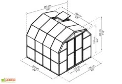 Serre De Jardin Polycarbonate Et PVC 2,5 X 2,5 M – Grand Gardener 8x8 -Garantia Boutique serre jardin palram canopia hobby gardener transparent 8x8 2