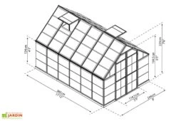 Serre De Jardin En Aluminium Et Polycarbonate Octave 9 M² -Garantia Boutique serre jardin palram canopia octave 9m2 5