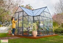 Serre De Jardin Polycarbonate Et Aluminium Victory Orangerie - 11 M² -Garantia Boutique serre jardin palram polycarbonate aluminium orangerie 9m2 2