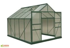 Serre De Jardin Polycarbonate 7,44m² Avec Base + 2 Lucarnes