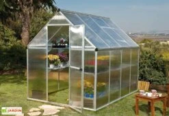 Serre De Jardin Grise Polycarbonate Aluminium 2,5 X 2 M – Mythos 6x8 -Garantia Boutique serre jardin polycarbonate aluminium gris mythos palram 2x2m 2