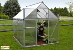 Serre De Jardin Grise Polycarbonate Aluminium 2,5 X 2 M – Mythos 6x8 -Garantia Boutique serre jardin polycarbonate aluminium gris mythos palram 2x2m 5