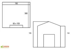 Serre De Jardin En Aluminium Et Polycarbonate – Diamant Gris 126 -Garantia Boutique serre jardin polycarbonate diamant 126 base acier 190x380x195cm 7m2 5
