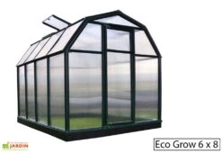 Serre De Jardin Verte Polycarbonate Et PVC – Eco Grow -Garantia Boutique serre jardin polycarbonate palram ecogrow 6x8 1