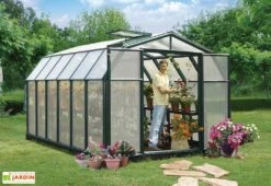 Serre De Jardin Polycarbonate Et PVC 4 X 2,5 M – Hobby Gardener 8x12