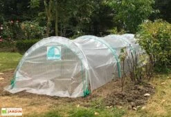 Serre De Jardin Serre Chenille En Acier Et Polyéthylène 1,3 X 7,5 M