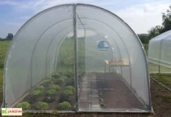 Serre Tunnel Tonneau En Polyéthylène 22,5 M² - Essentielle 7,5 X 3 M -Garantia Boutique serre jardin tunnel essentielle tonneau 1 2