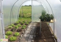 Serre Tunnel Tonneau En Polyéthylène 22,5 M² - Essentielle 7,5 X 3 M -Garantia Boutique serre jardin tunnel essentielle tonneau 2