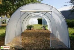 Serre De Jardin Tunnel Richel En Polyéthylène 2 X 180 µ - 2 Portes Zippées (18 M²) -Garantia Boutique serre jardin tunnel polyethylene