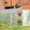Serre Tunnel Tonneau En Polyéthylène 36 M² - 4 Saisons 12 X 3 M -Garantia Boutique serre jardin tunnel polyethylene tonneau 4 saisons 300x1200cm