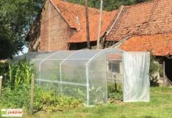 Serre Tunnel Tonneau En Polyéthylène 22,5 M² - 4 Saisons 7,5 X 3 M -Garantia Boutique serre jardin tunnel polyethylene tonneau 4 saisons 300x750cm