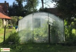 Serre Tunnel Tonneau En Polyéthylène 27 M² - 4 Saisons 9 X 3 M -Garantia Boutique serre jardin tunnel polyethylene tonneau 4 saisons 3m 2 4