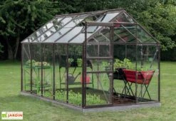Serre Jardin Aluminium Verre Lily 6,2 M² – Plusieurs Coloris -Garantia Boutique serre jardin verre aluminium lily introgrow 1