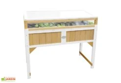 Axi Serre De Culture Sur Pieds En Bois Et Polycarbonate - 120 X 54 X 120 Cm