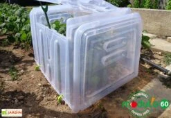 Serre De Jardin Tunnel De Culture : Bases + Embouts + Piquets (79 X 59 X 50 Cm) -Garantia Boutique serre tunnel jardin modulo 60 bases embouts piquets 2