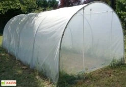 Serre De Jardin Tunnel Richel En Polyéthylène 2 X 180 µ - 2 Portes Zippées (18 M²) -Garantia Boutique serre tunnel richel