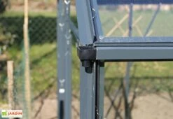 Serre De Jardin En Verre Trempé Grise Avec Base 5,77 M² 11 Serre De Jardin En Verre Trempé Grise Avec Base 5,77 M² -Garantia Boutique serre verre trempe aluminium 4