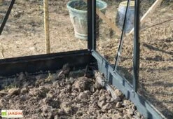 Serre De Jardin En Verre Trempé Grise Avec Base 4,65 M² -Garantia Boutique serre verre trempe aluminium 6 1