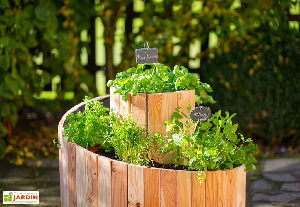 Spirale Aromatique – Jardinière En Bois De Mélèze Ø55 Cm 4 Spirale Aromatique – Jardinière En Bois De Mélèze Ø55 Cm – Image 2