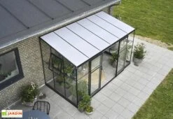 Halls Serre De Jardin Adossée En Verre Trempé Qube Lean-to 612 – 7,1 M² -Garantia Boutique toit polycarbonate serre adossee halls qube
