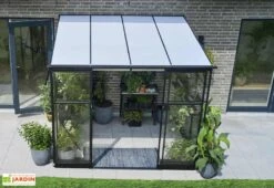 Halls Serre De Jardin Adossée En Verre Trempé Qube Lean-to 68 – 4,7 M² -Garantia Boutique toit polycarbonate serre jardin murale qube