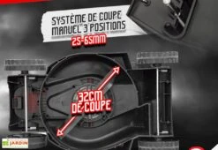 Tondeuse à Gazon électrique 1300 W 32 Cm + Bac 25 L -Garantia Boutique tondeuse gazon electrique elem garden ltde1332 22 coupe 32cm