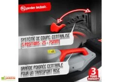 Tondeuse Electrique 1500W 37cm -Garantia Boutique tondeuse gazon electrique elem garden tde1537p hauteur coupe