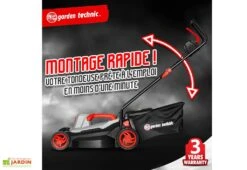 Tondeuse Electrique 1500W 37cm -Garantia Boutique tondeuse gazon electrique elem garden tde1537p montage facile