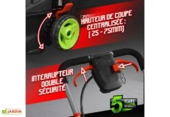 Tondeuse à Gazon Sans Fil PowerShared 2x 20V 34 Cm - Sans Batterie -Garantia Boutique tondeuse gazon sans fil powershared constructor 3