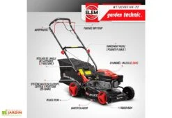 Tondeuse Thermique Autotractée 144,3 CC – 46 Cm -Garantia Boutique tondeuse thermique elem garden wttac46t144 22