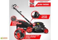 Tondeuse Thermique Autotractée 173 CC – 50 Cm -Garantia Boutique tondeuse thermique mulching elem garden ttac51t173 22