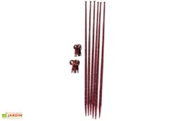 Tuteur Avec Attaches Mikado Cerise 150 Cm (Lot De 6)