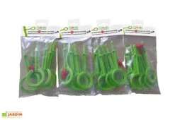 Tuteur Avec Attaches Mikado Vert Anis 150 Cm (Lot De 6) -Garantia Boutique tuteurs tomate 150cm plastique mikado france attaches anis
